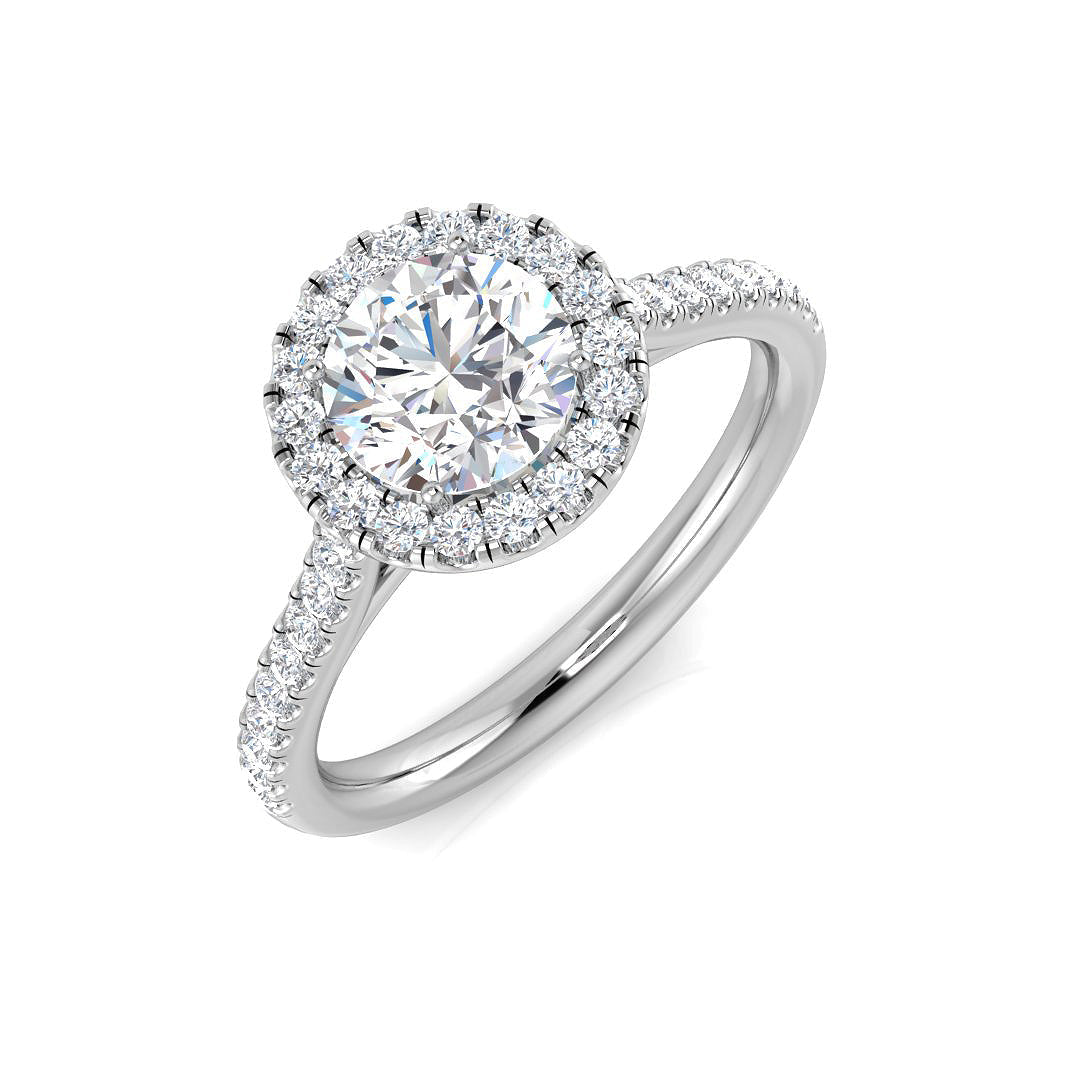 Halo Lab-Grown Diamond Ring 1.29ct – SR195-6.4 – Platinum