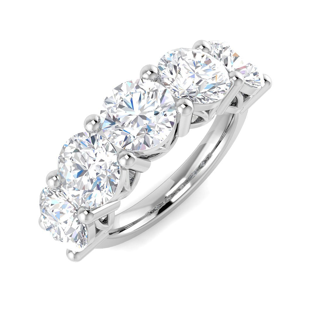 Five Stone Lab-Grown Diamond Ring 5.08ct – SR5497 – 18k White Gold