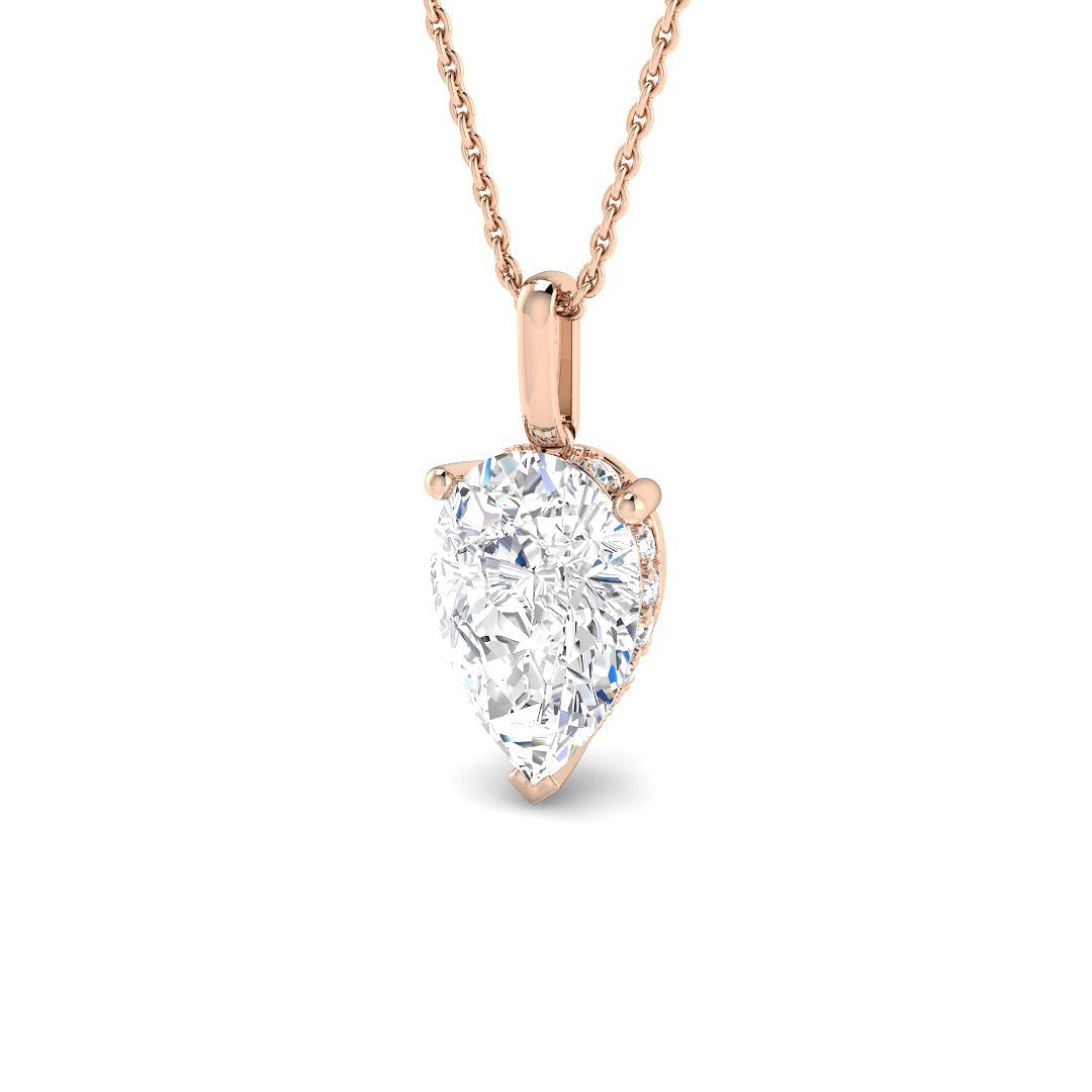 Solitaire Lab-Grown Diamond Ring 3.25ct–3.29ct – SP6885 – 18k Rose Gold