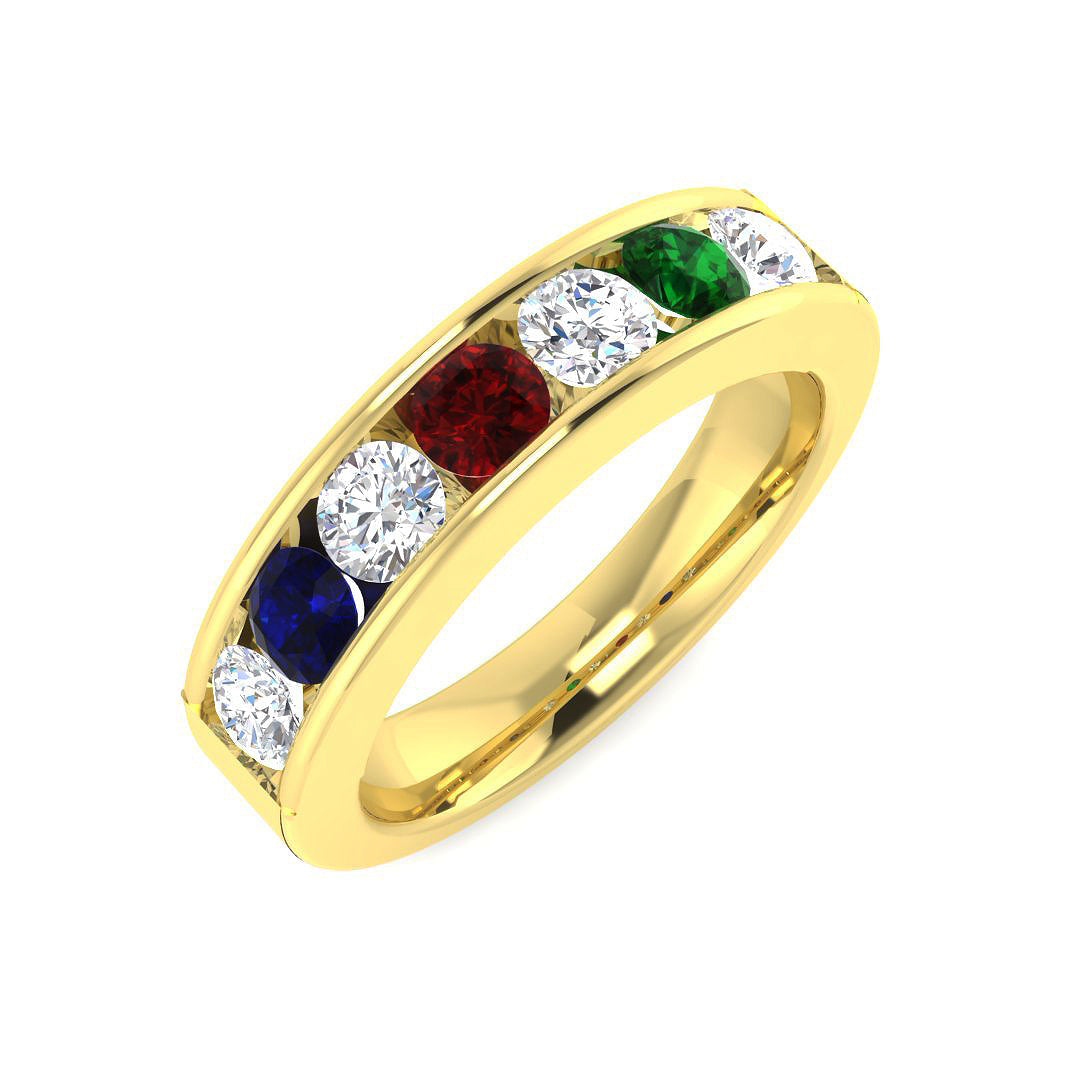 Half Eternity Diamond Ring 0.98ct–1.13ct – BJR0423 – 18k Yellow Gold