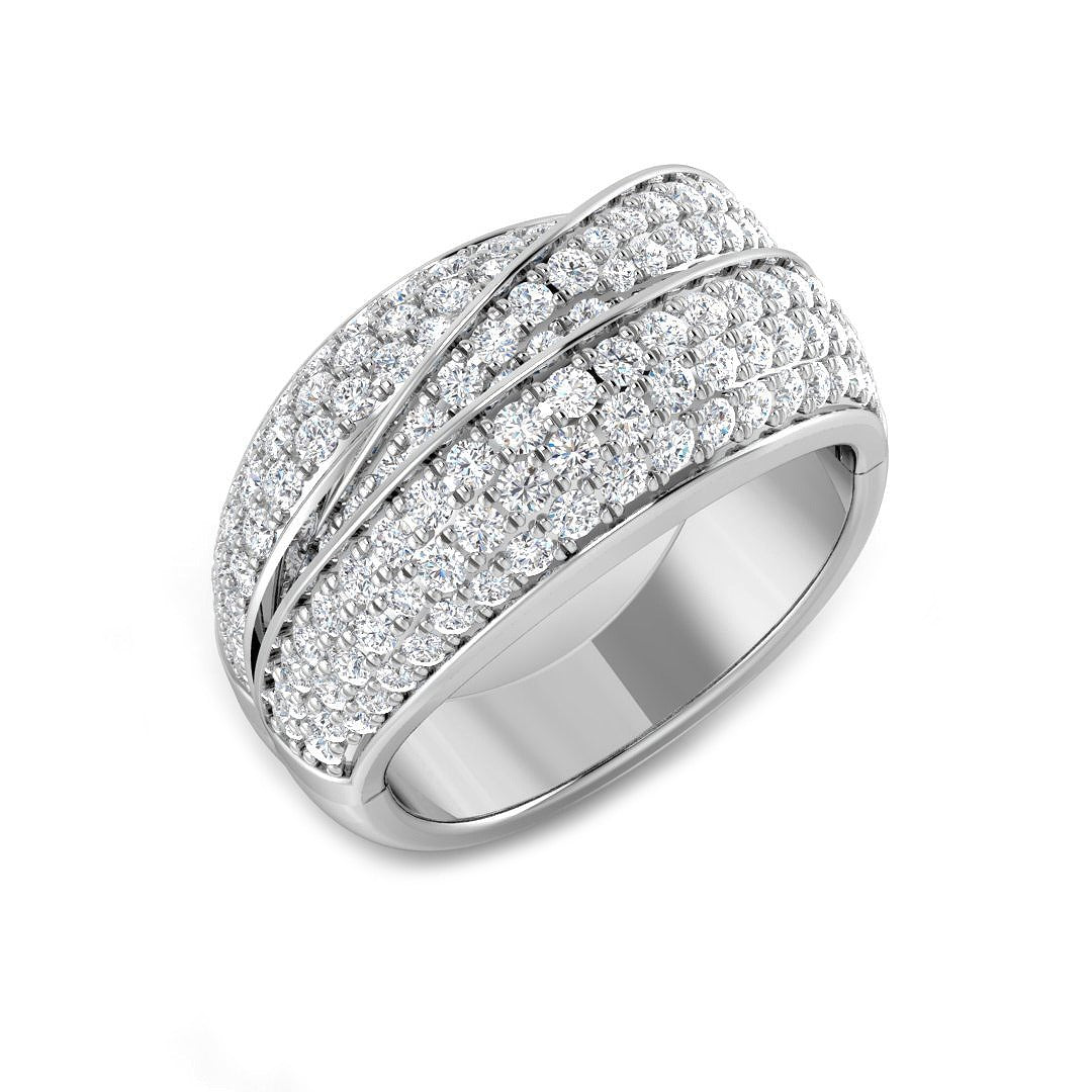 Pave Diamond Ring 1.25ct – BJR0486 – 18k White Gold