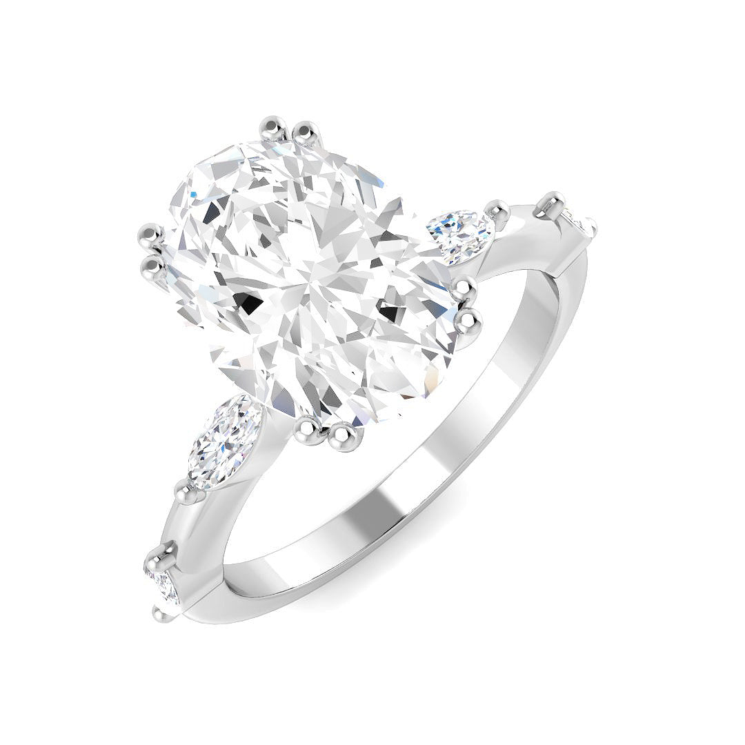 Engagement Lab-Grown Diamond Ring 3.6ct – SR4838 – 18k White Gold