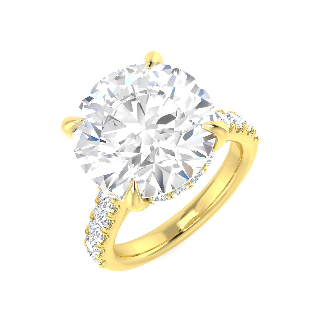 Engagement Lab-Grown Diamond Ring 9.02ct – SR6662 – 18k Yellow Gold