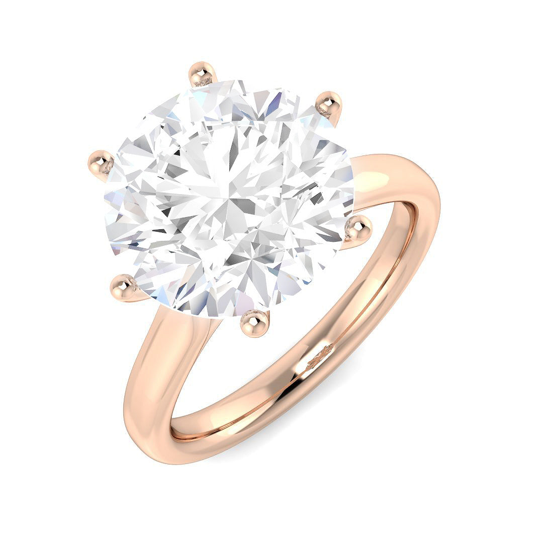 Engagement Lab-Grown Diamond Ring 5.0ct–5.02ct – SR5759-11 – 18k Rose Gold