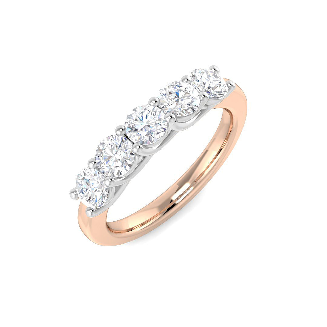 Five Stone Diamond Ring 0.29ct–2.1ct – SL8480 – 18k Rose Gold