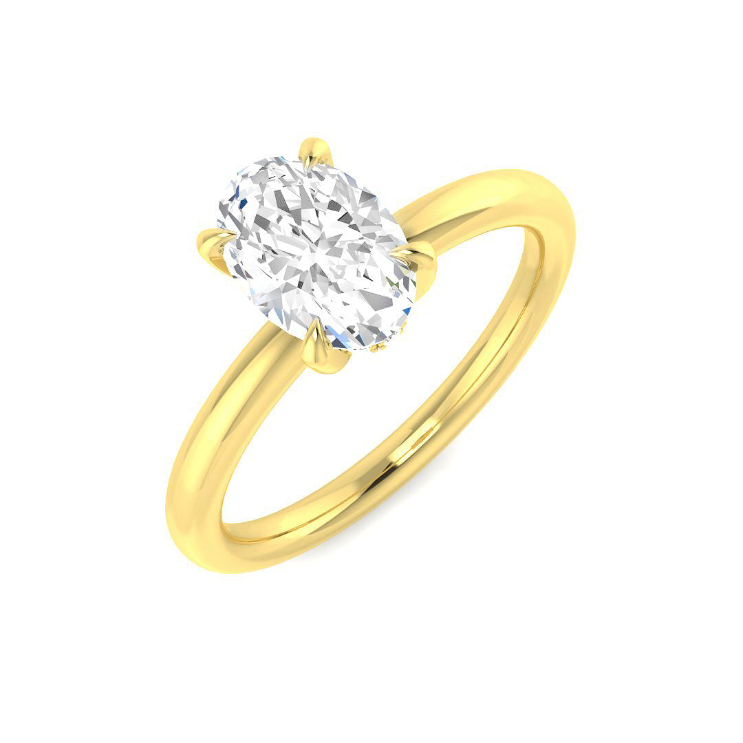 Engagement Lab-Grown Diamond Ring 1.06ct–1.12ct – SR3783 – 18k Yellow Gold