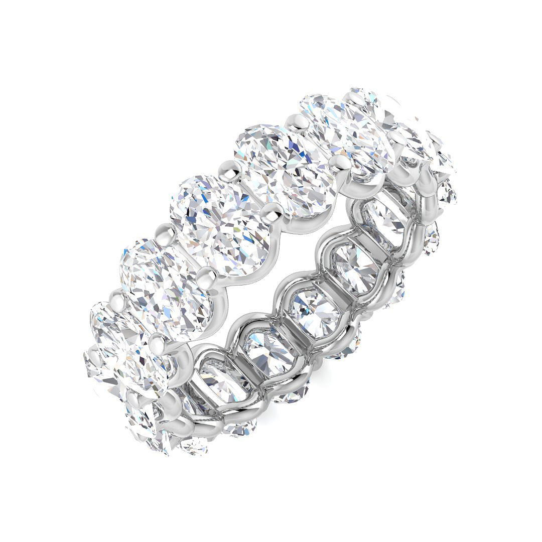 Full Eternity Diamond Ring 5.41ct–6.45ct – SR3262 – 18k White Gold