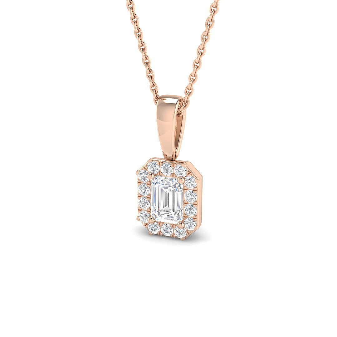 Halo Diamond Ring 0.56ct–0.69ct – SP4947 – 18k Rose Gold