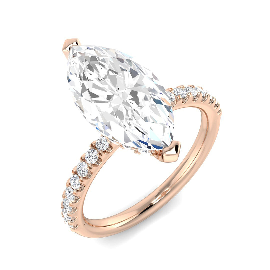 Engagement Lab-Grown Diamond Ring 1.02ct–5.58ct – SR5819 – 18k Rose Gold