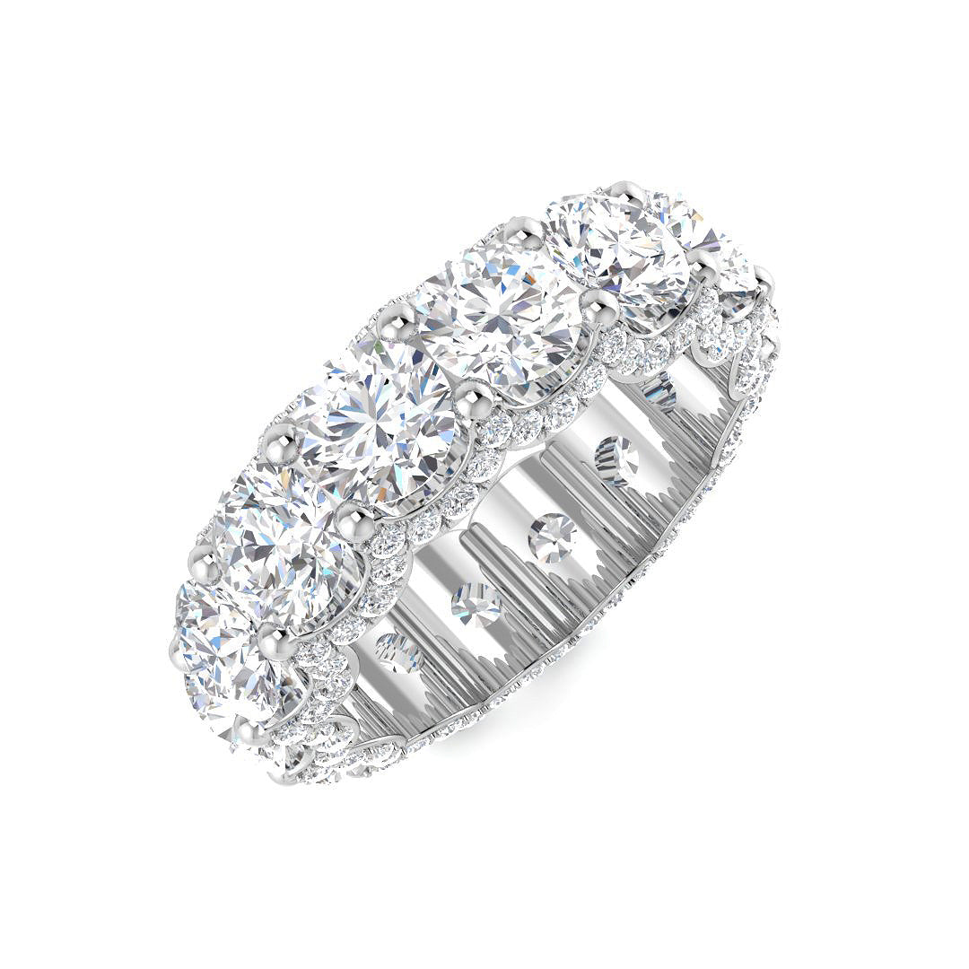 Full Eternity Diamond Ring 6.04ct–15.42ct – SR4683 – 18k White Gold
