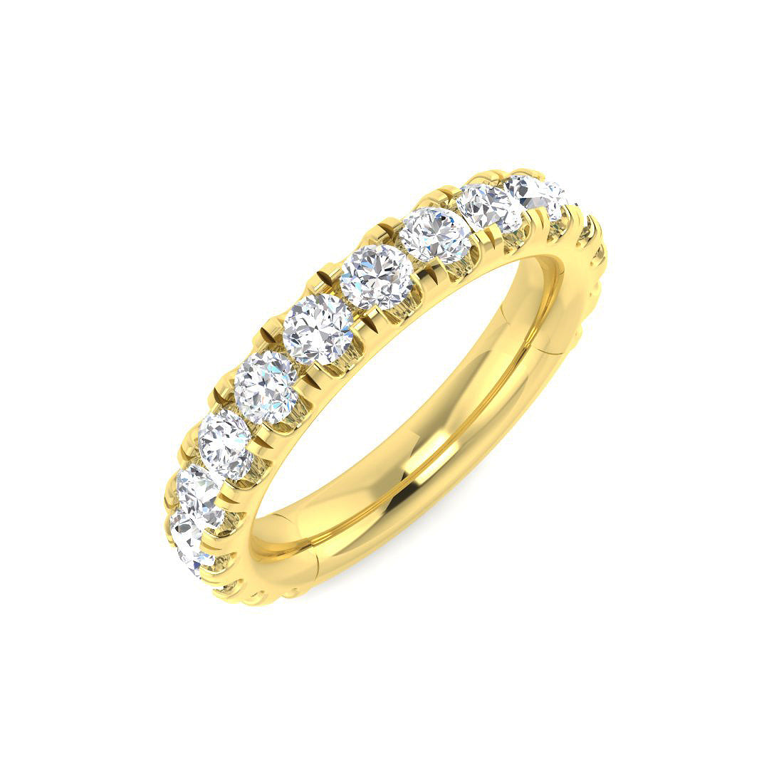 Half Eternity Diamond Ring 0.59ct–1.47ct – SR3209 – 18k Yellow Gold