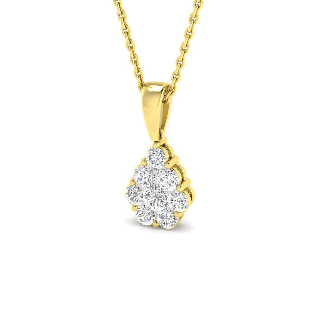 Cluster Diamond Ring 0.44ct – XYP1911 – 18k Yellow Gold