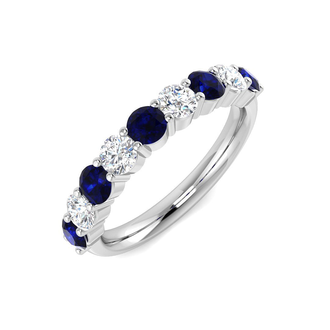 Half Eternity Diamond Ring 0.71ct–2.15ct – BJR0448~BS – 18k White Gold