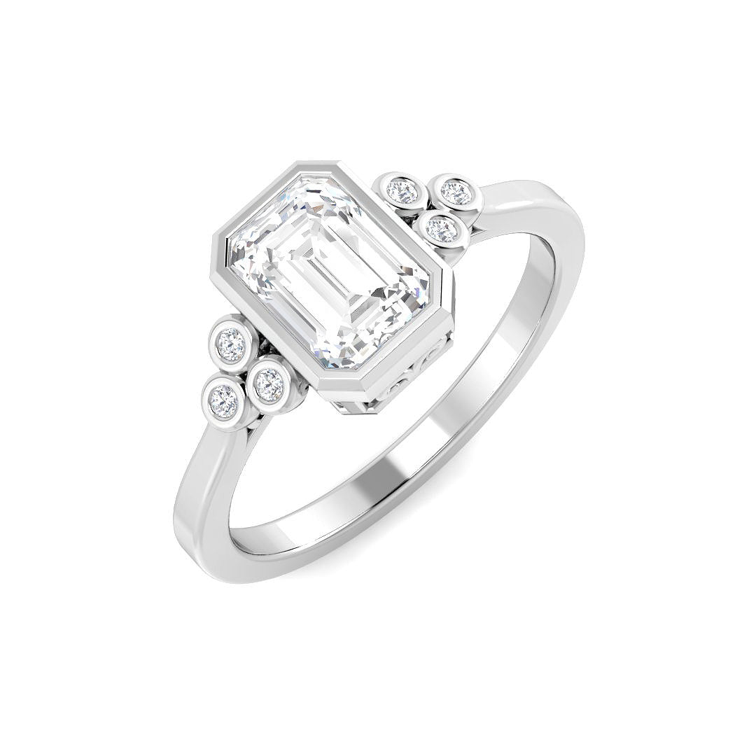 Multi Stone Lab-Grown Diamond Ring 1.07ct–2.13ct – SR6879 – 18k White Gold