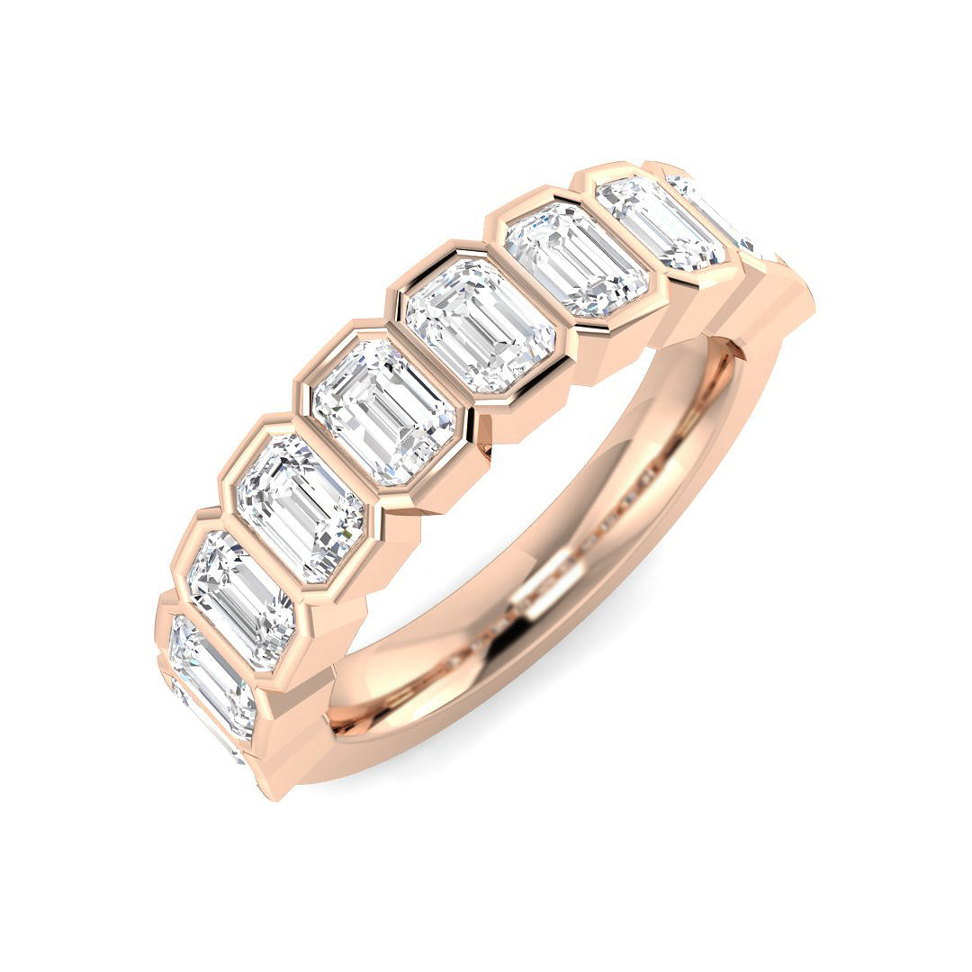 Half Eternity Diamond Ring 1.06ct–2.08ct – SR3896 – 18k Rose Gold