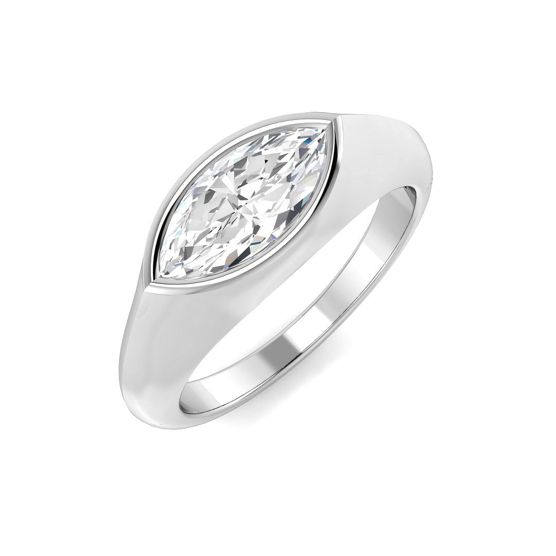 Engagement Lab-Grown Diamond Ring 1.0ct–1.01ct – SR5146 – 18k White Gold