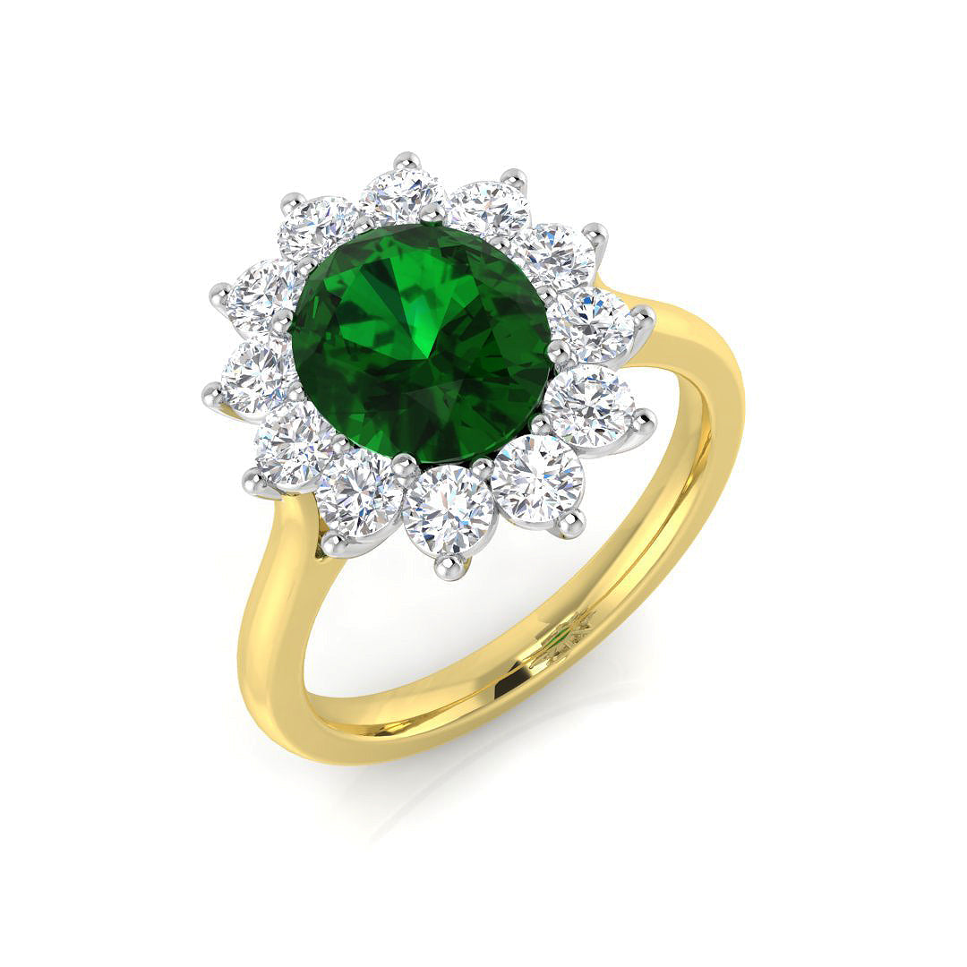 Cluster Diamond Ring 1.05ct–4.26ct – SL8276~EM – 18k Yellow Gold