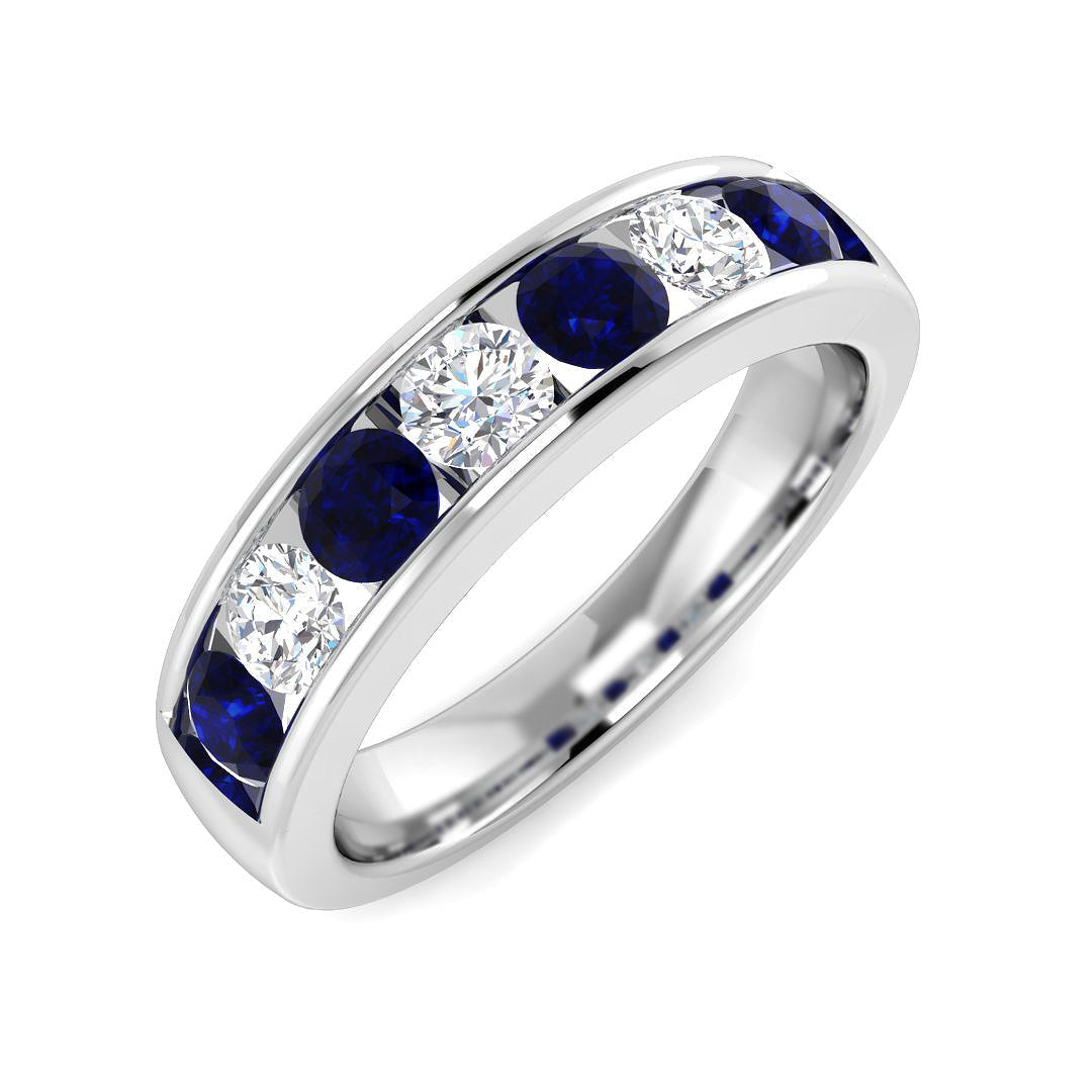 Half Eternity Diamond Ring 1.68ct – BJR0441~BS – 18k White Gold