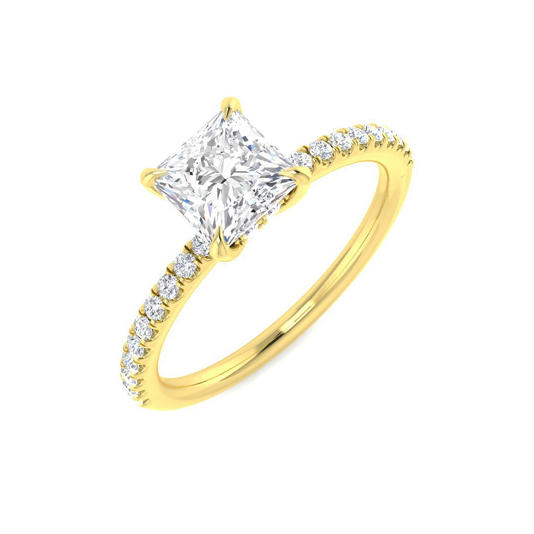 Engagement Lab-Grown Diamond Ring 1.26ct–5.49ct – SR5803 – 18k Yellow Gold