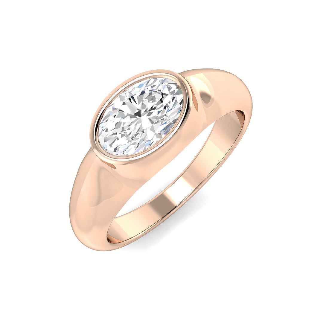 Engagement Lab-Grown Diamond Ring 1.0ct – SR5179 – 18k Rose Gold