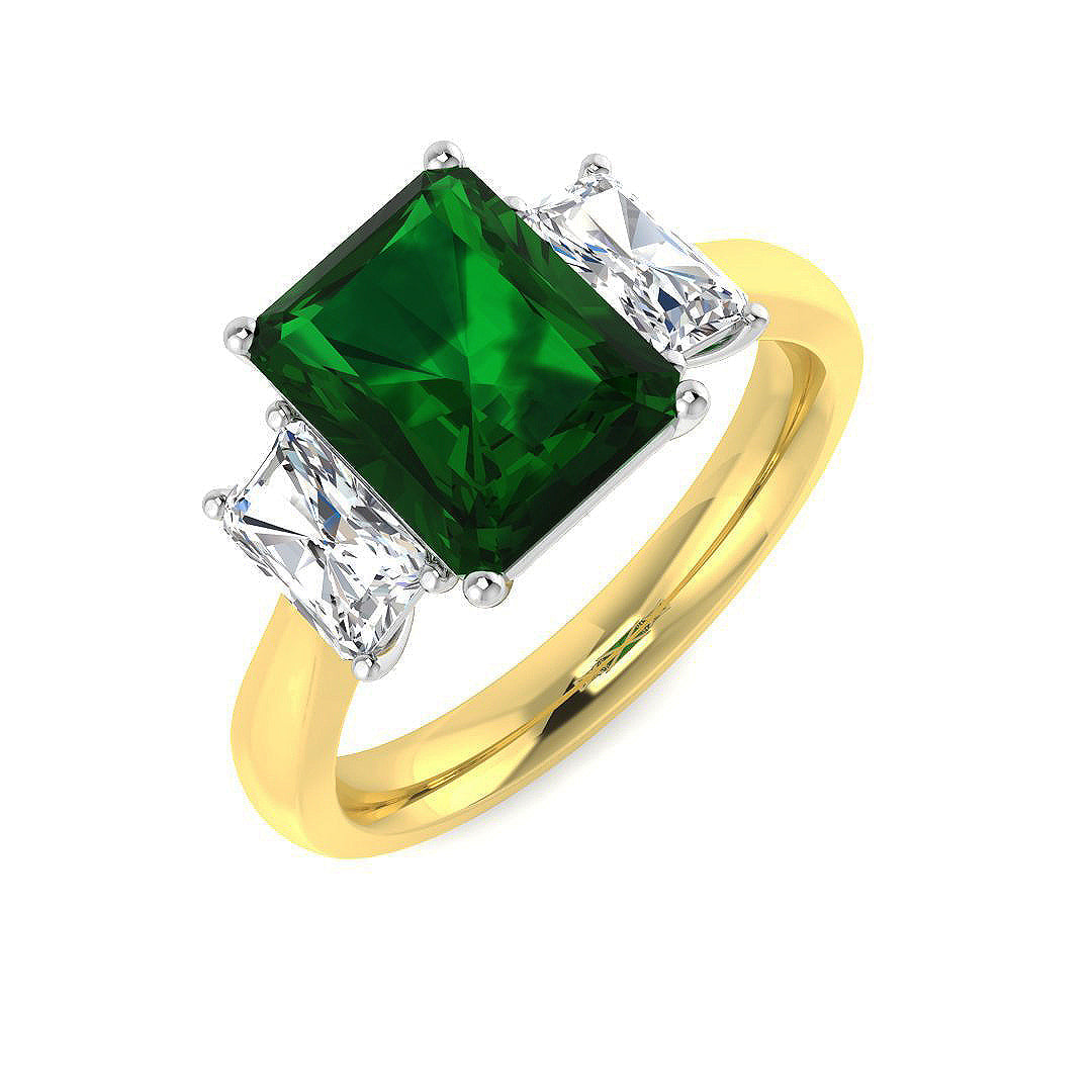 Ruby Lab-Grown Diamond Ring 3.31ct–4.51ct – SL9796 – 9k Two Tone Gold