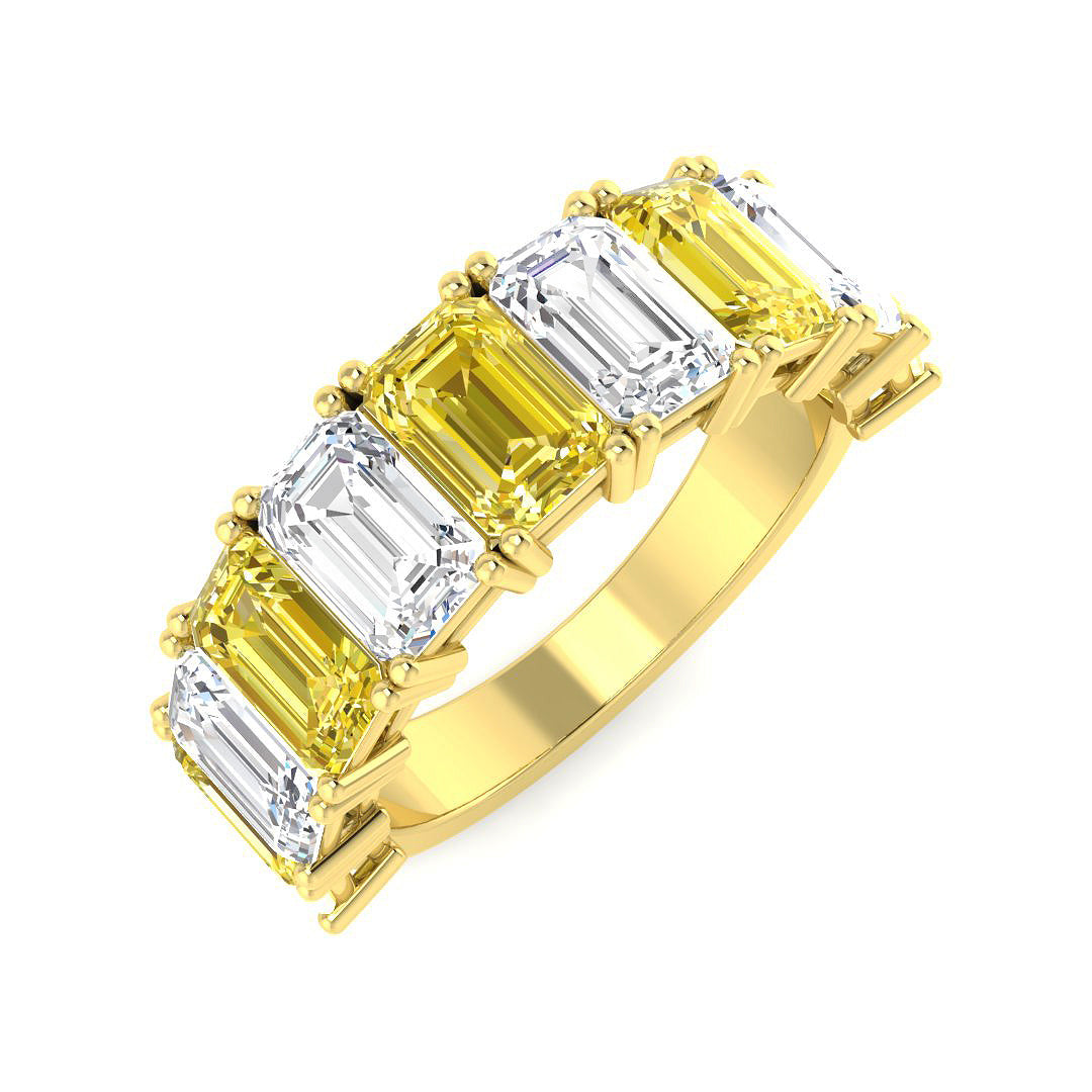 Multi Stone Lab-Grown Diamond Ring 5.84ct – SR6936~LGYD – 18k Yellow Gold