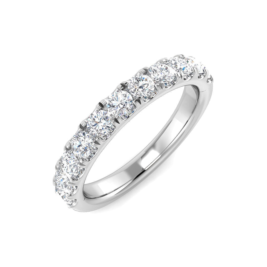 Half Eternity Diamond Ring 0.82ct–0.87ct – SR4450 – 18k White Gold