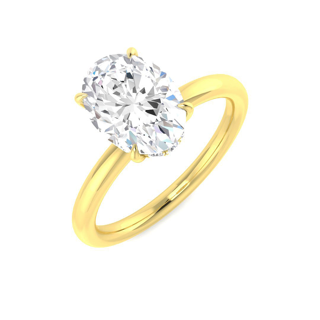 Engagement Lab-Grown Diamond Ring 2.14ct–2.17ct – SR5691 – 18k Yellow Gold