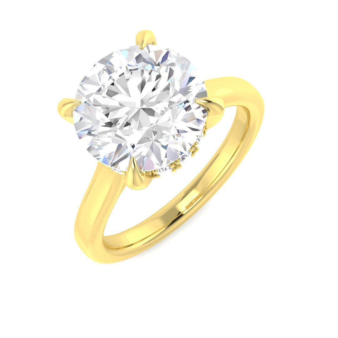 Engagement Lab-Grown Diamond Ring 4.22ct – SR5593 – 18k Yellow Gold