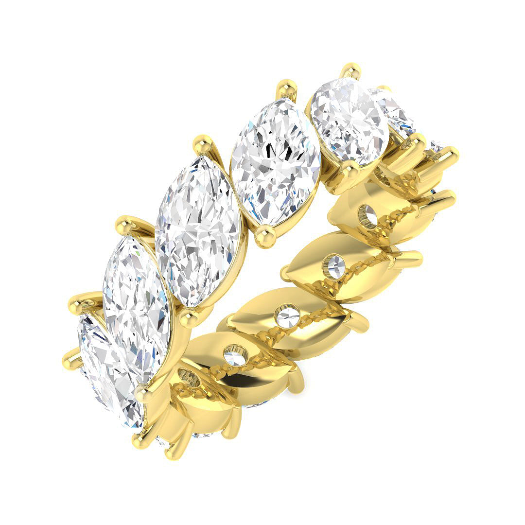 Full Eternity Lab-Grown Diamond Ring 7.03ct – SR6575 – 18k Yellow Gold