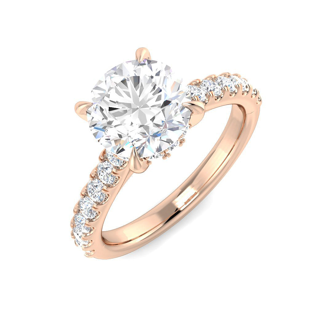 Engagement Lab-Grown Diamond Ring 2.63ct–2.65ct – SR5596 – 18k Rose Gold