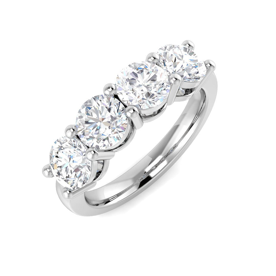 Five Stone Lab-Grown Diamond Ring 2.32ct – SR6277 – 18k White Gold