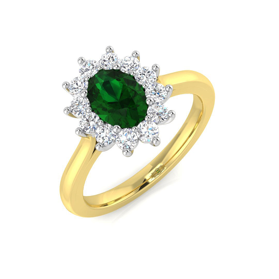Cluster Diamond Ring 1.05ct–4.26ct – SL8276~EM – 18k Yellow Gold
