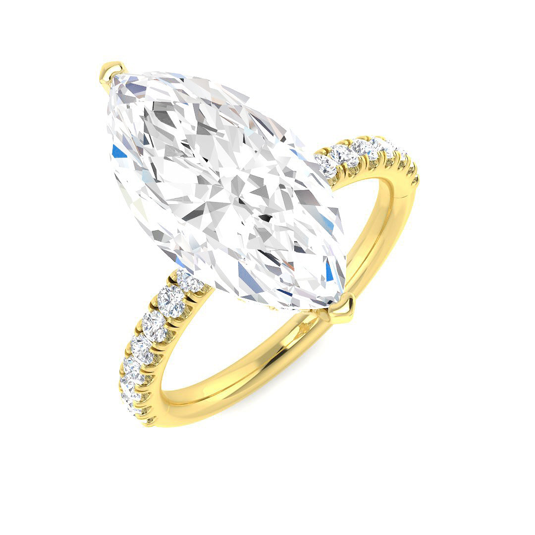 Engagement Lab-Grown Diamond Ring 1.02ct–5.58ct – SR5819 – 18k Yellow Gold