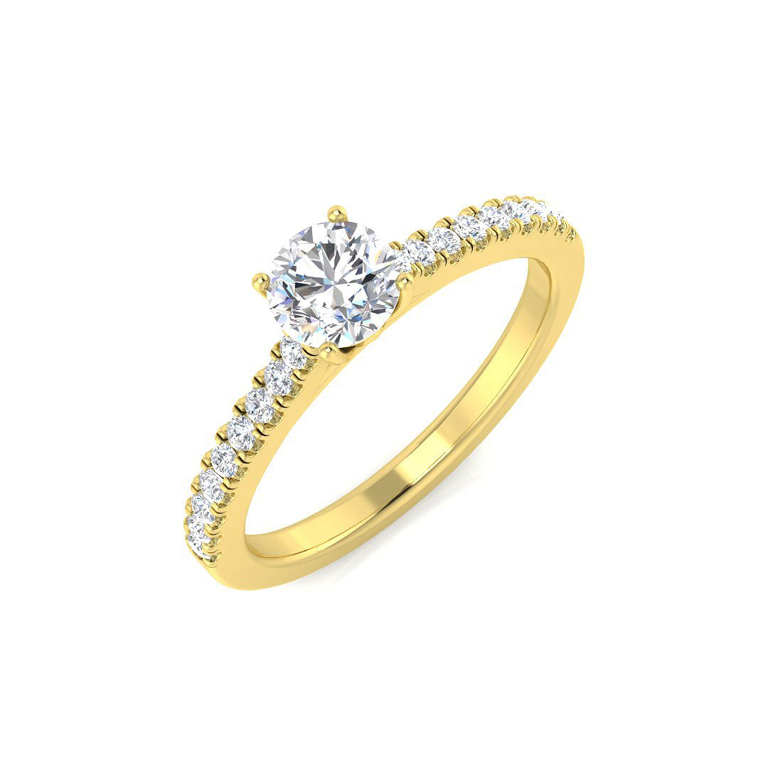 Engagement Diamond Ring 0.67ct–0.72ct – SL9834-5.0 – 18k Yellow Gold