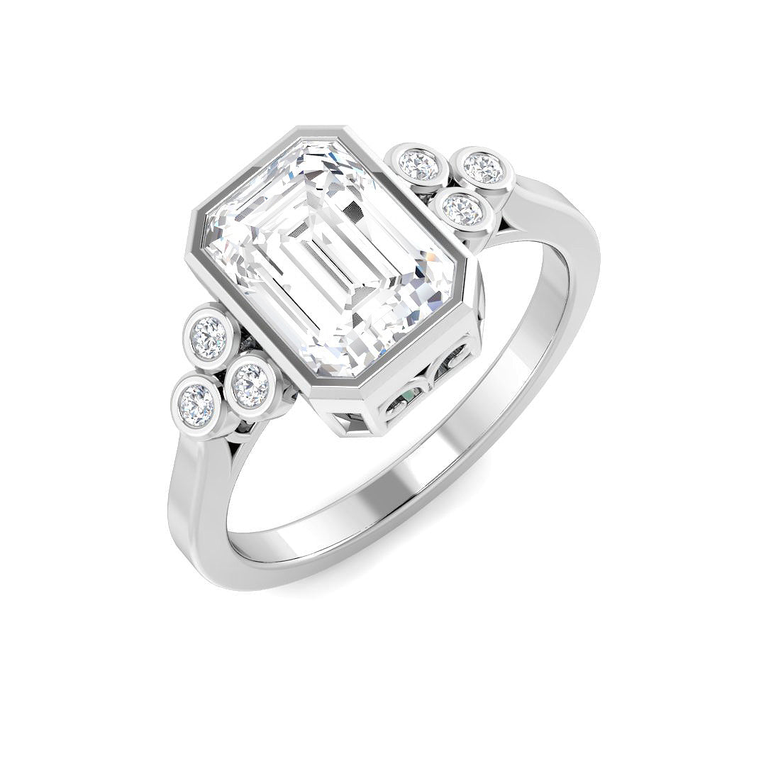 Multi Stone Lab-Grown Diamond Ring 1.07ct–2.13ct – SR6879 – 18k White Gold