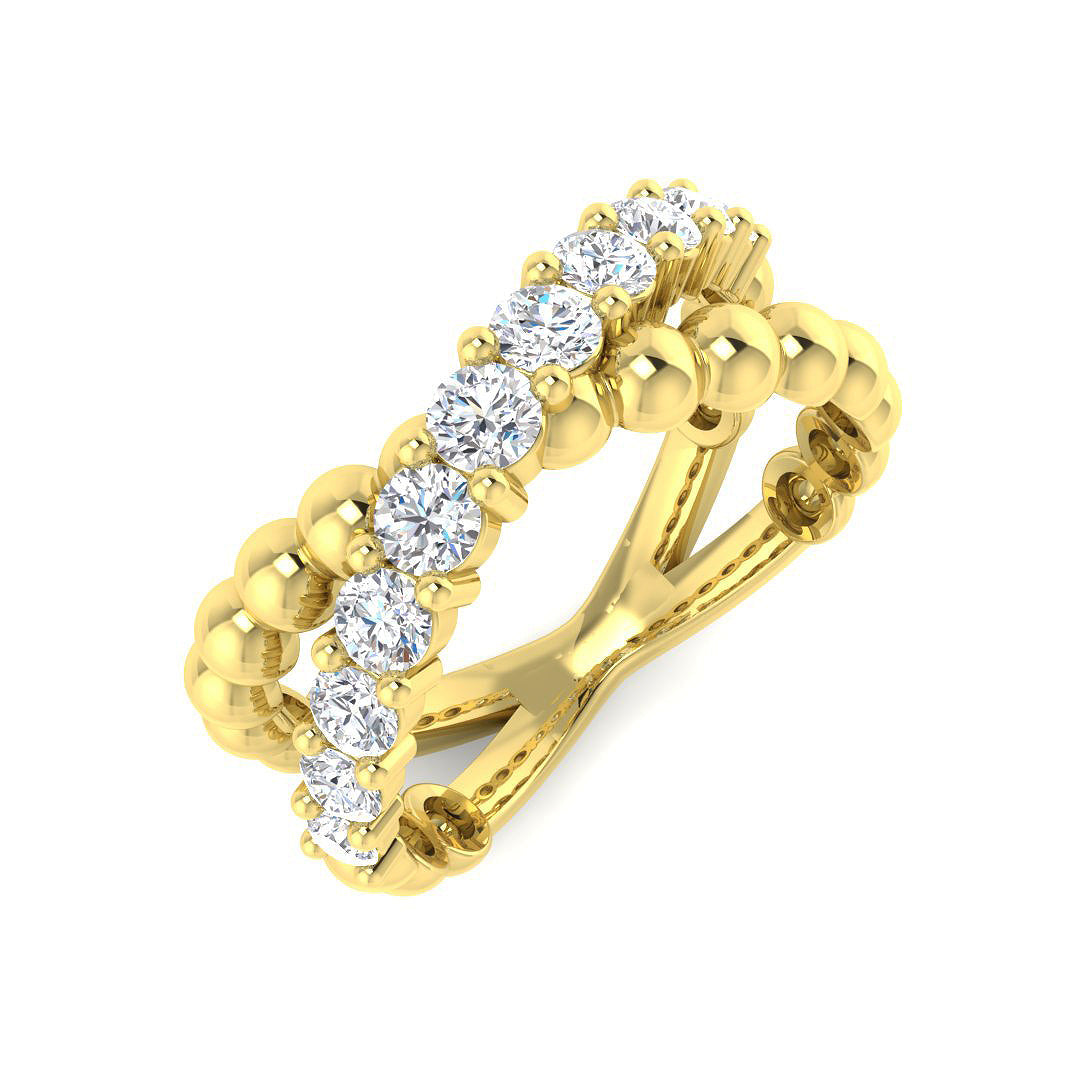 Fancy Diamond Ring 0.25ct–0.74ct – SR4662 – 18k Yellow Gold