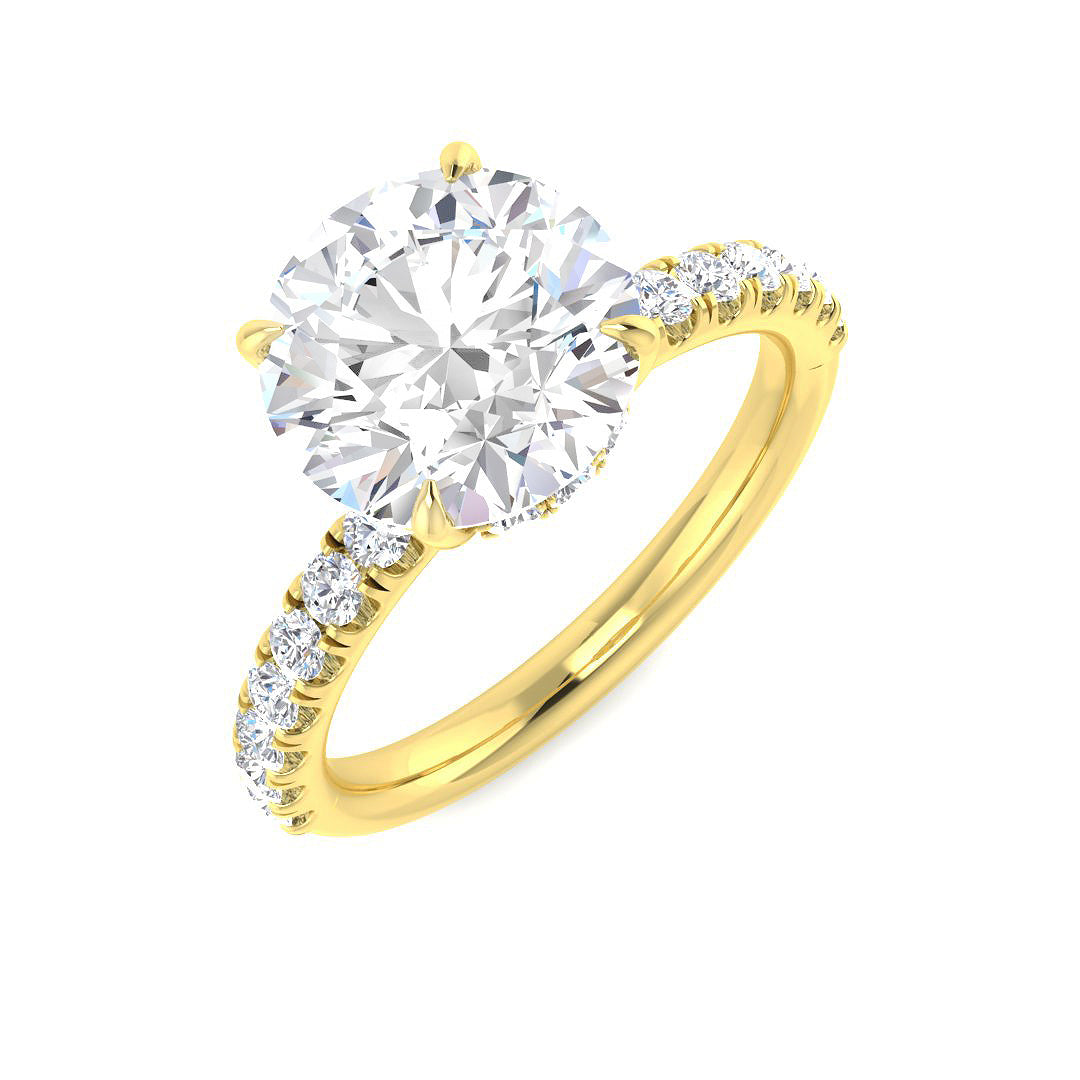 Engagement Lab-Grown Diamond Ring 3.47ct–3.5ct – SR5645 – 18k Yellow Gold
