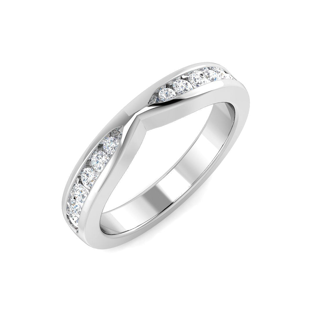 Half Eternity Diamond Ring 0.29ct–0.31ct – SR6539 – 18k White Gold