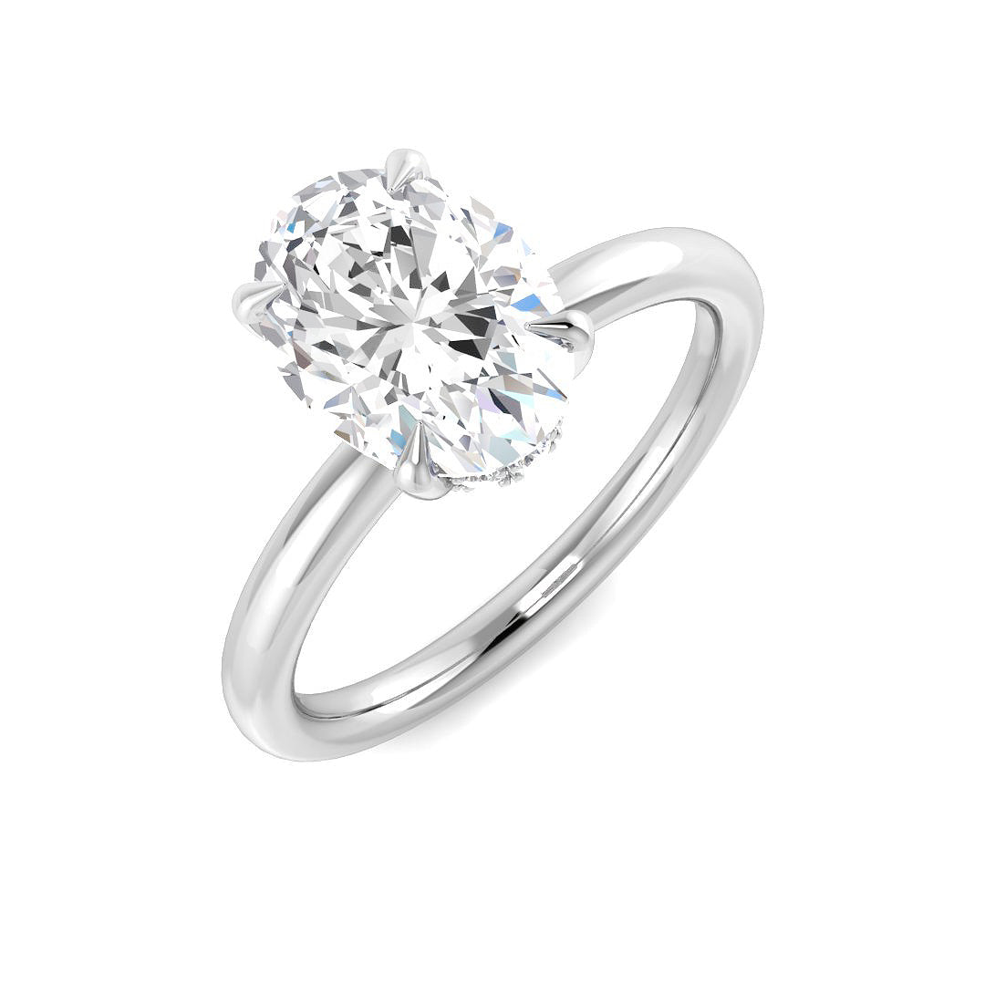 Engagement Lab-Grown Diamond Ring 2.13ct–2.15ct – SR5888 – 18k White Gold