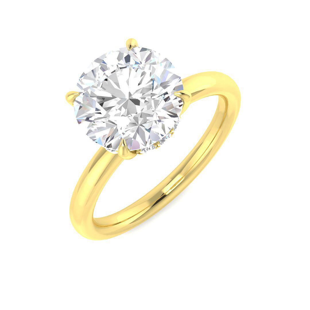 Engagement Lab-Grown Diamond Ring 3.15ct–3.23ct – SR5640 – 18k Yellow Gold