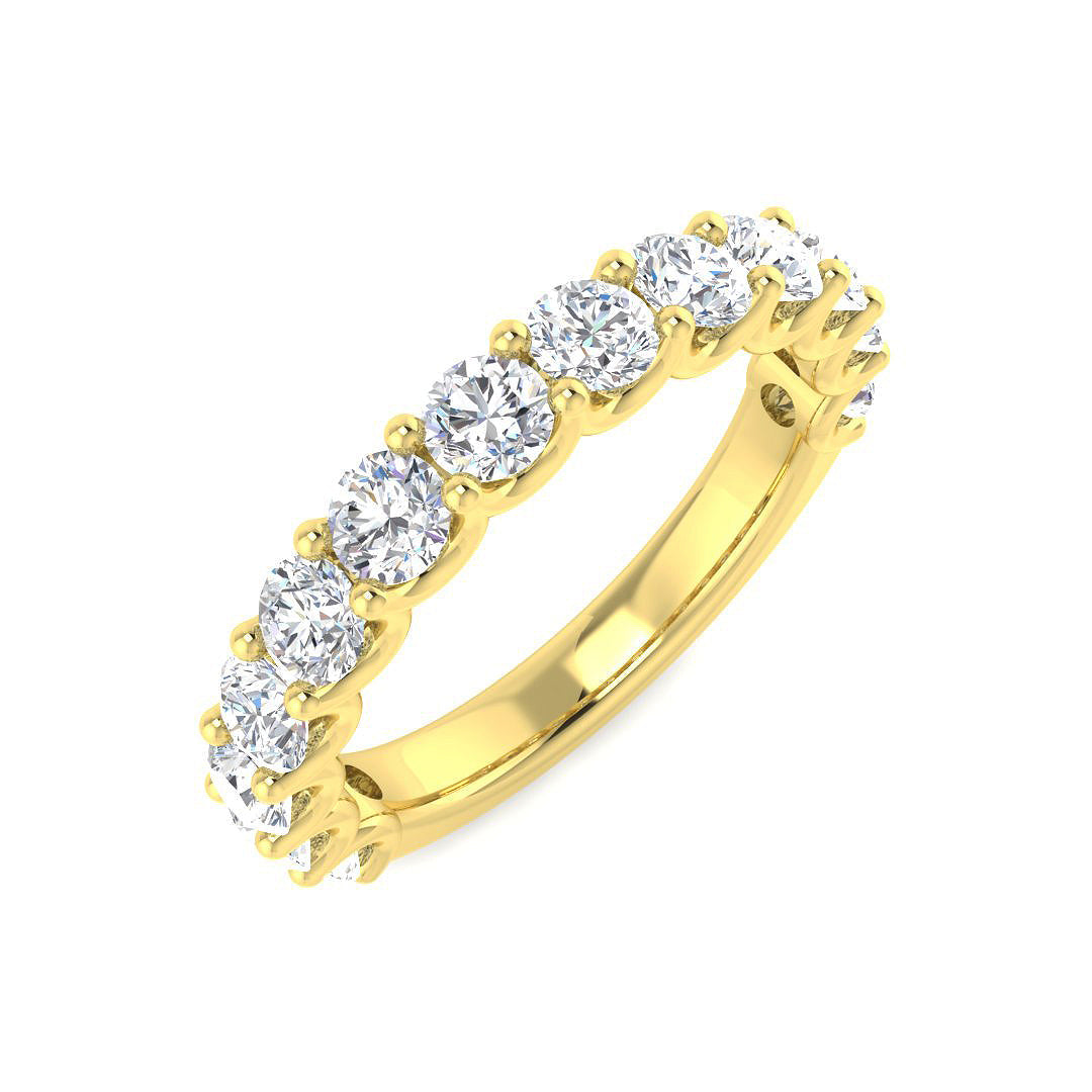 Half Eternity Diamond Ring 1.71ct – SR4678B – 18k Yellow Gold