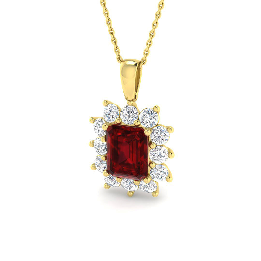 Ruby Lab-Grown Diamond Ring 4.27ct–8.11ct – SP6661~RY – 18k Yellow Gold