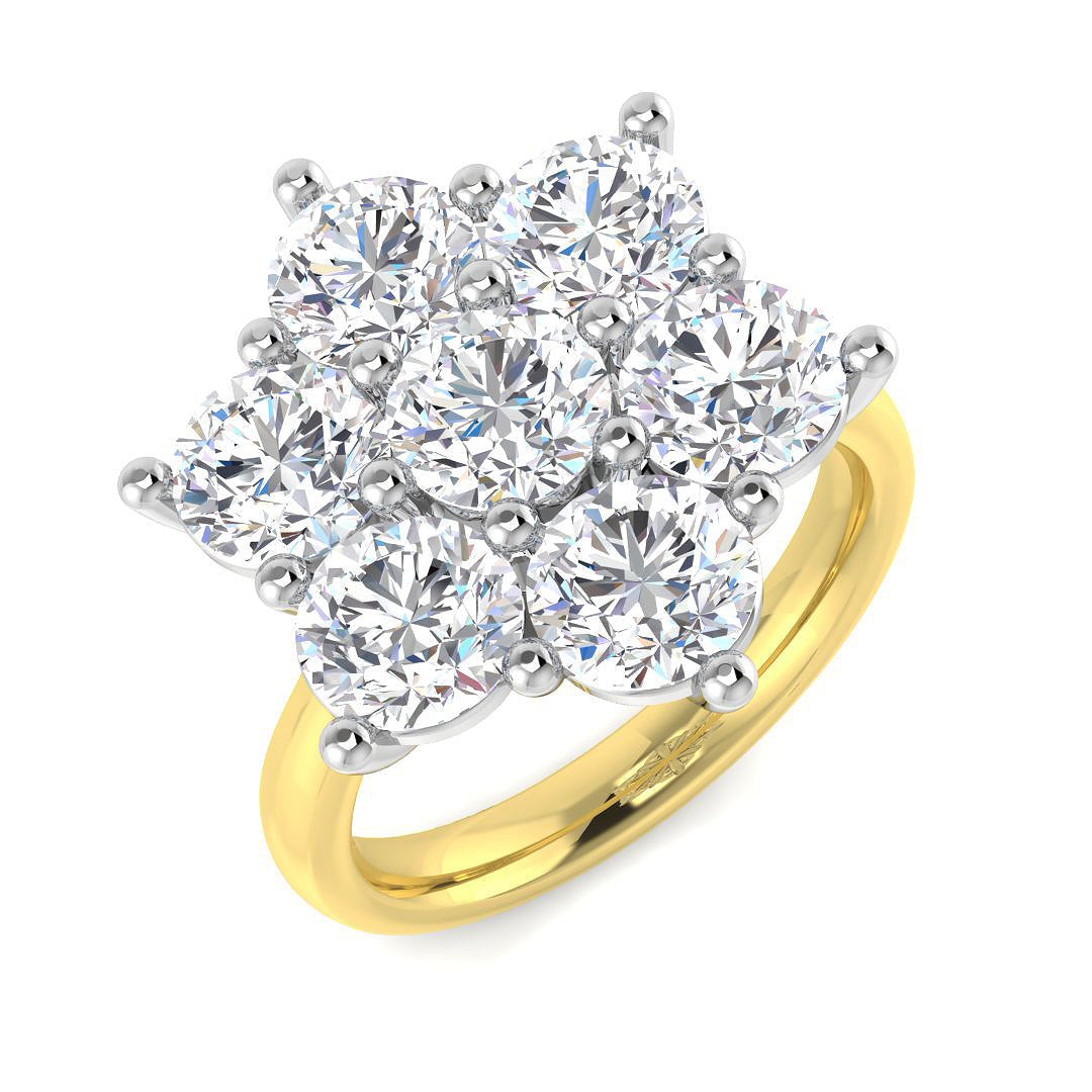 Multi Stone Diamond Ring 0.22ct–4.79ct – SL8523 – 18k Yellow Gold