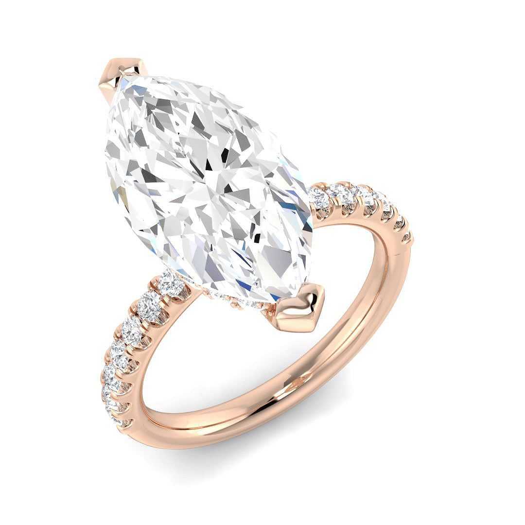 Engagement Lab-Grown Diamond Ring 1.02ct–5.58ct – SR5819 – 18k Rose Gold