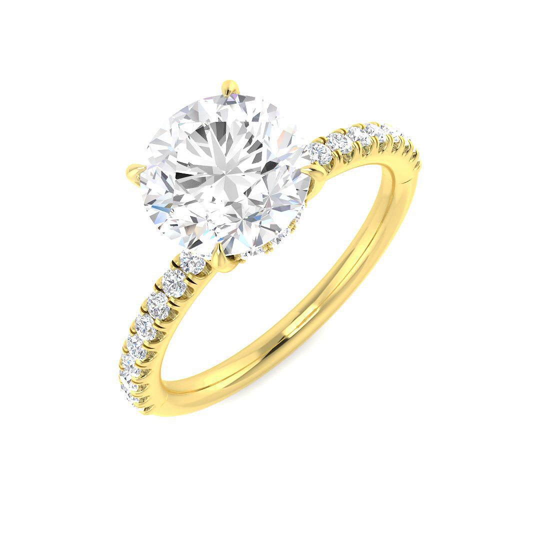 Engagement Lab-Grown Diamond Ring 2.34ct–2.46ct – SR5837 – 18k Yellow Gold