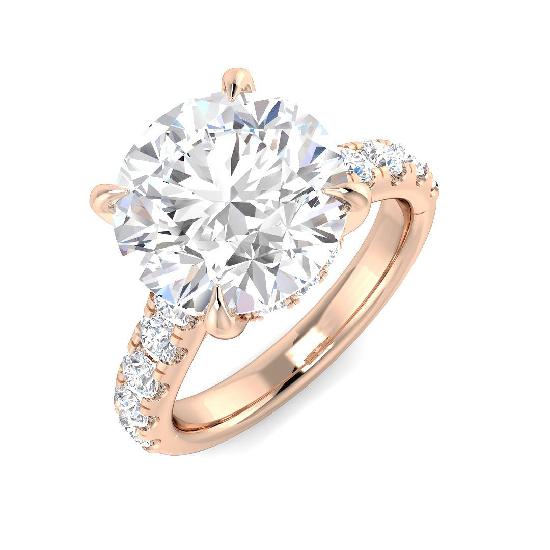 Engagement Lab-Grown Diamond Ring 5.94ct–5.97ct – SR5599 – 18k Rose Gold