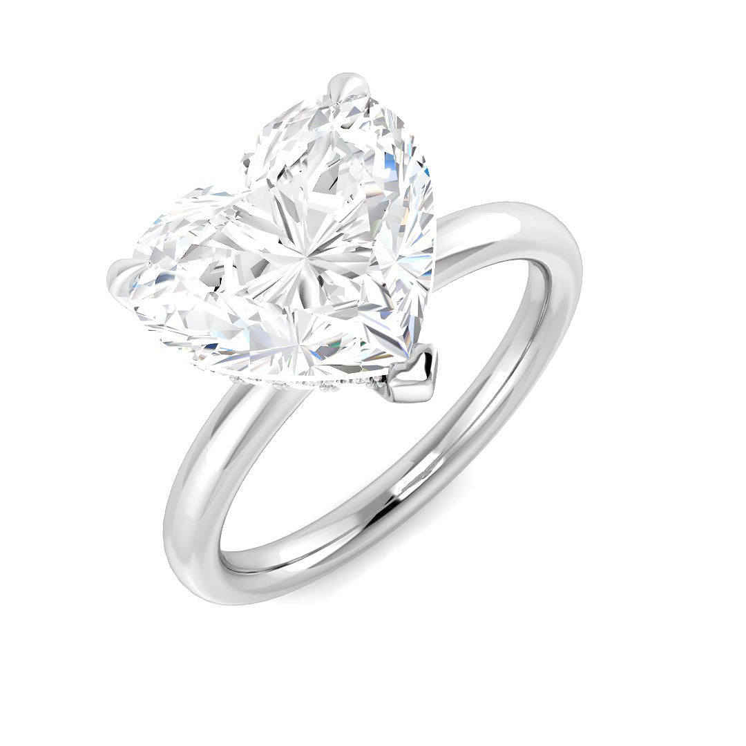 Engagement Lab-Grown Diamond Ring 4.23ct – SR6157 – 18k White Gold