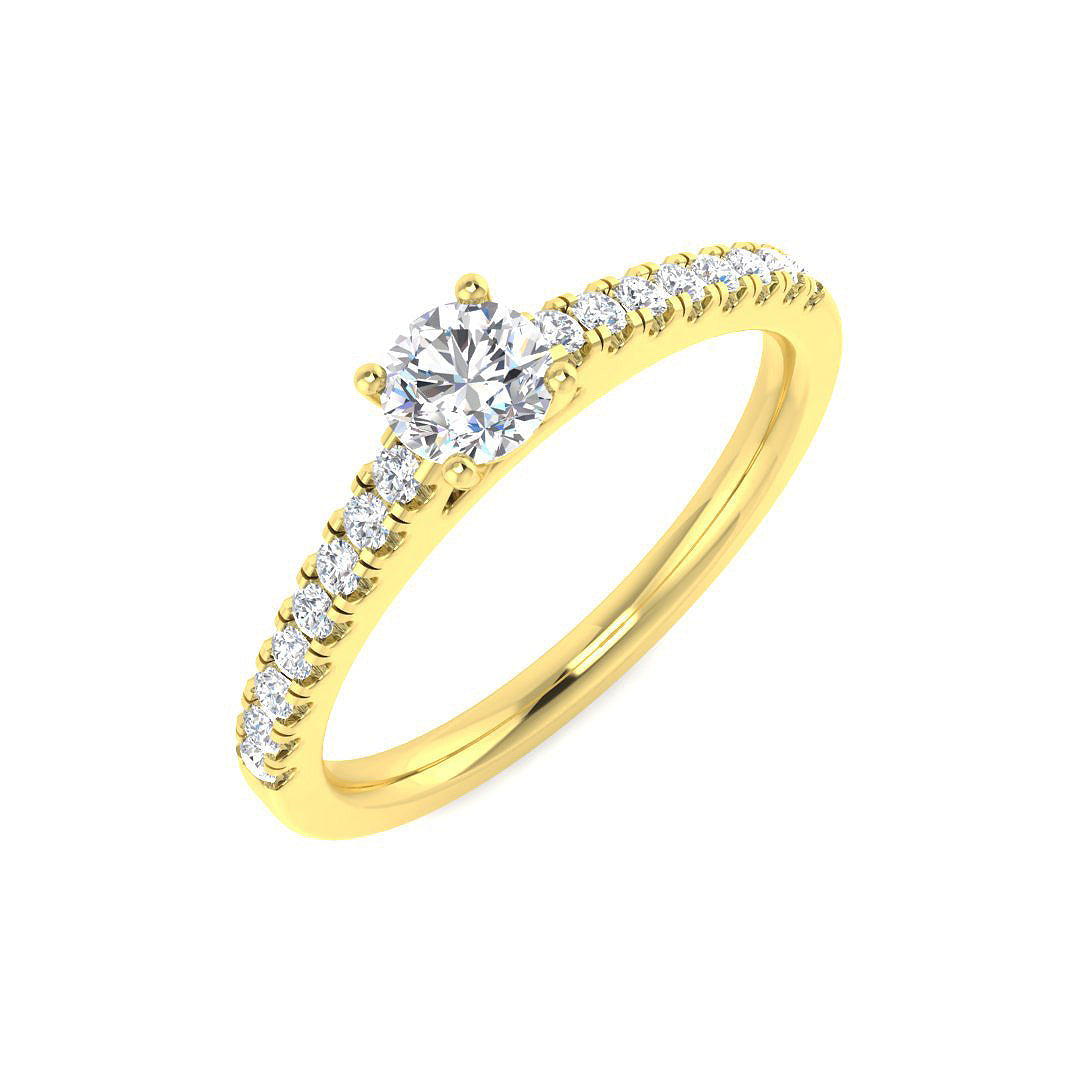 Engagement Diamond Ring 0.44ct – BJR0469 – 18k Yellow Gold