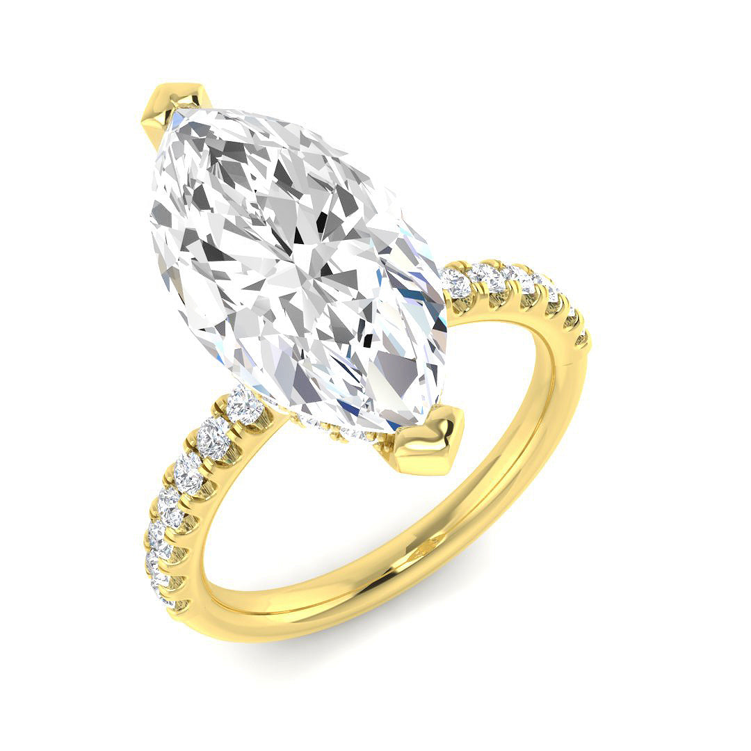 Engagement Lab-Grown Diamond Ring 1.02ct–5.58ct – SR5819 – 18k Yellow Gold